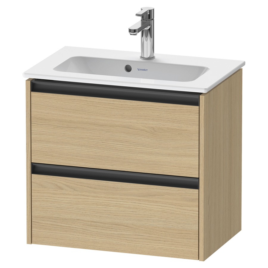 Élément inférieur KETHO.2
Compact, 61,0 x 54,9 x 39,0 cm
suspendu, élément à 2 tiroirs
pour lavabo 211 380