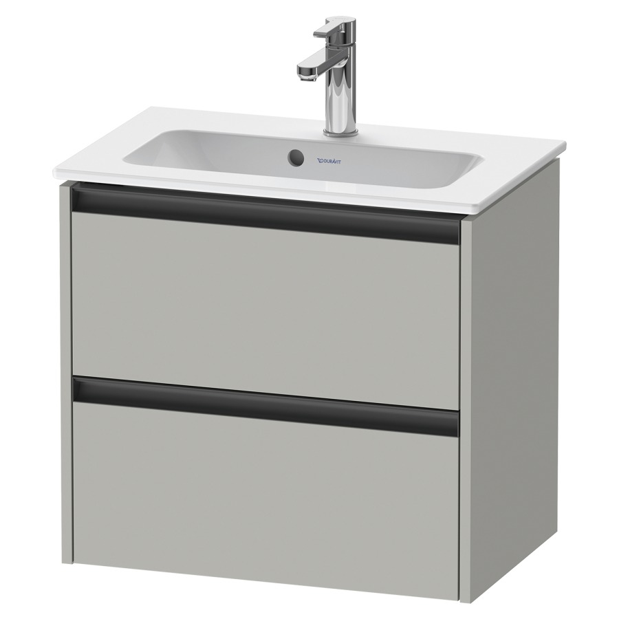 Élément inférieur KETHO.2
Compact, 61,0 x 54,9 x 39,0 cm
suspendu, élément à 2 tiroirs
pour lavabo 211 380
