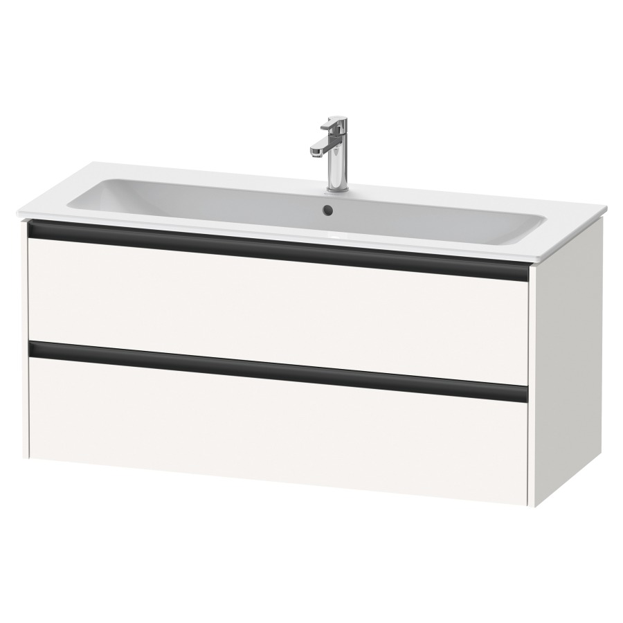 Élément inférieur KETHO.2
121,0 x 55,0 x 48,0 cm
suspendu, élément à 2 tiroirs
pour lavabo 212 331, 212 193