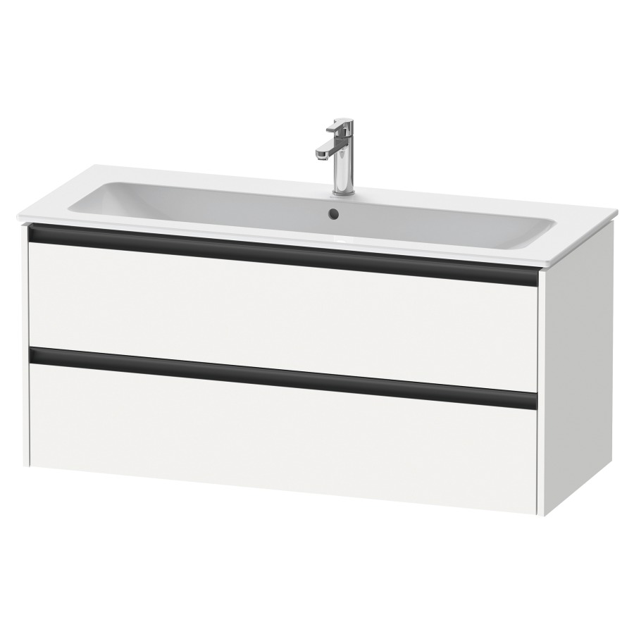 Élément inférieur KETHO.2
121,0 x 55,0 x 48,0 cm
suspendu, élément à 2 tiroirs
pour lavabo 212 331, 212 193