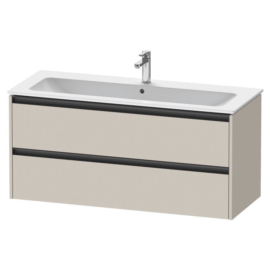 Élément inférieur KETHO.2
121,0 x 55,0 x 48,0 cm
suspendu, élément à 2 tiroirs
pour lavabo 212 331, 212 193