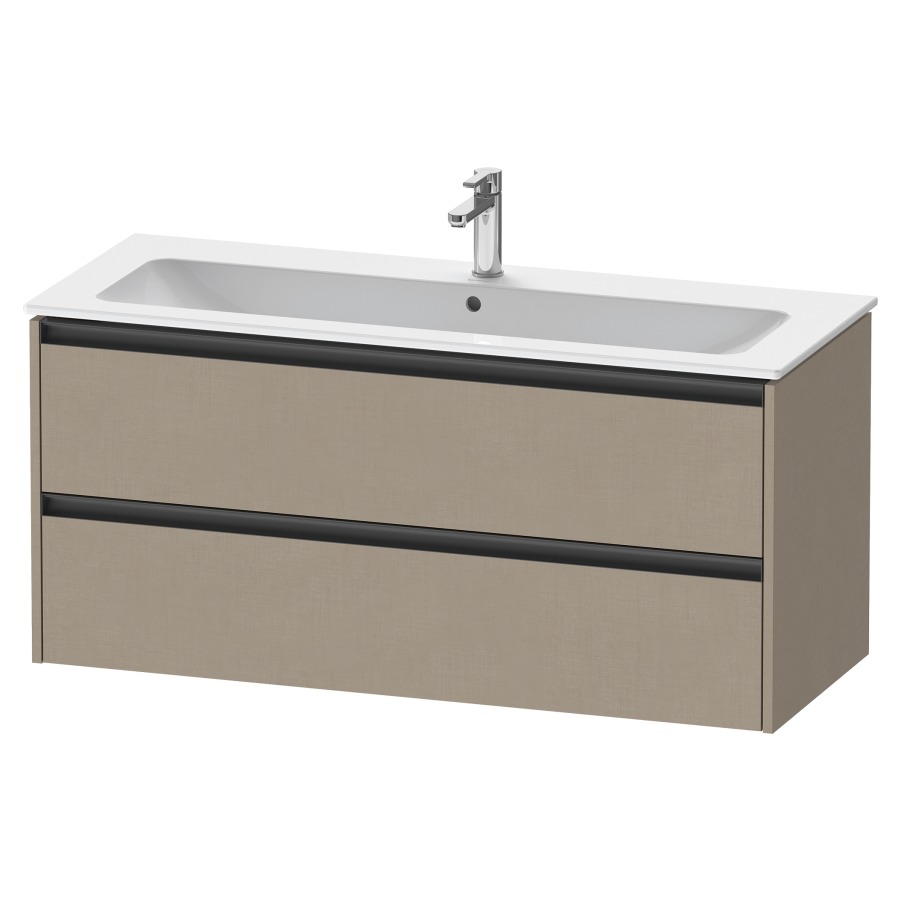 Élément inférieur KETHO.2
121,0 x 55,0 x 48,0 cm
suspendu, élément à 2 tiroirs
pour lavabo 212 331, 212 193