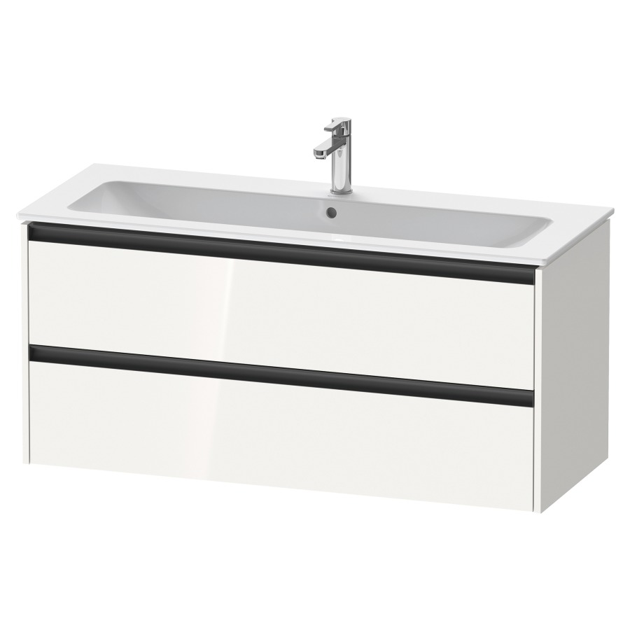 Élément inférieur KETHO.2
121,0 x 55,0 x 48,0 cm
suspendu, élément à 2 tiroirs
pour lavabo 212 331, 212 193