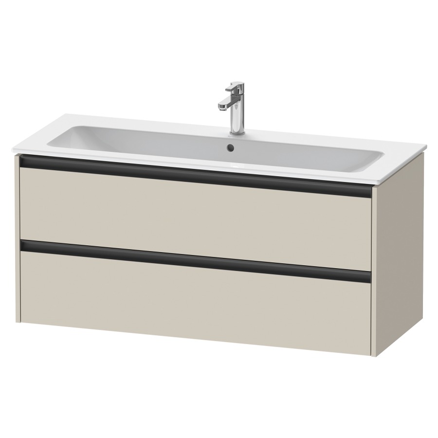 Élément inférieur KETHO.2
121,0 x 55,0 x 48,0 cm
suspendu, élément à 2 tiroirs
pour lavabo 212 331, 212 193
