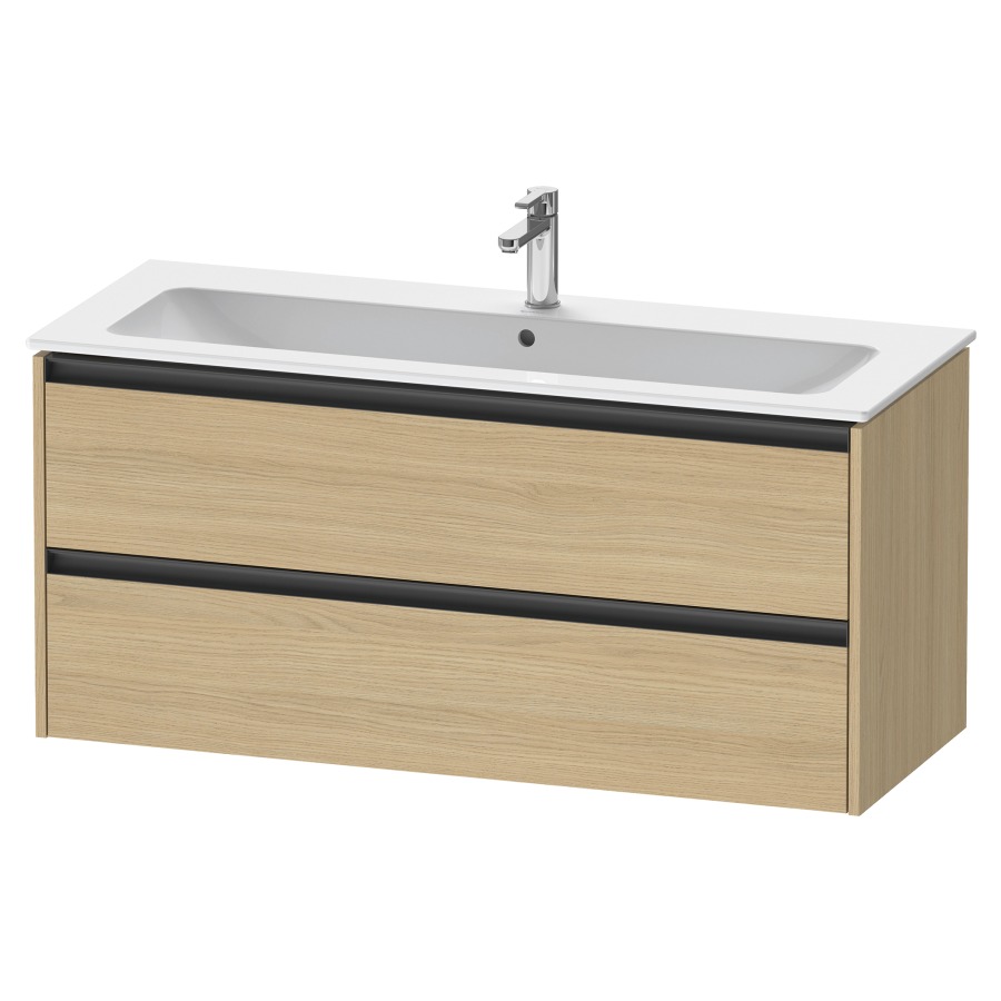 Élément inférieur KETHO.2
121,0 x 55,0 x 48,0 cm
suspendu, élément à 2 tiroirs
pour lavabo 212 331, 212 193