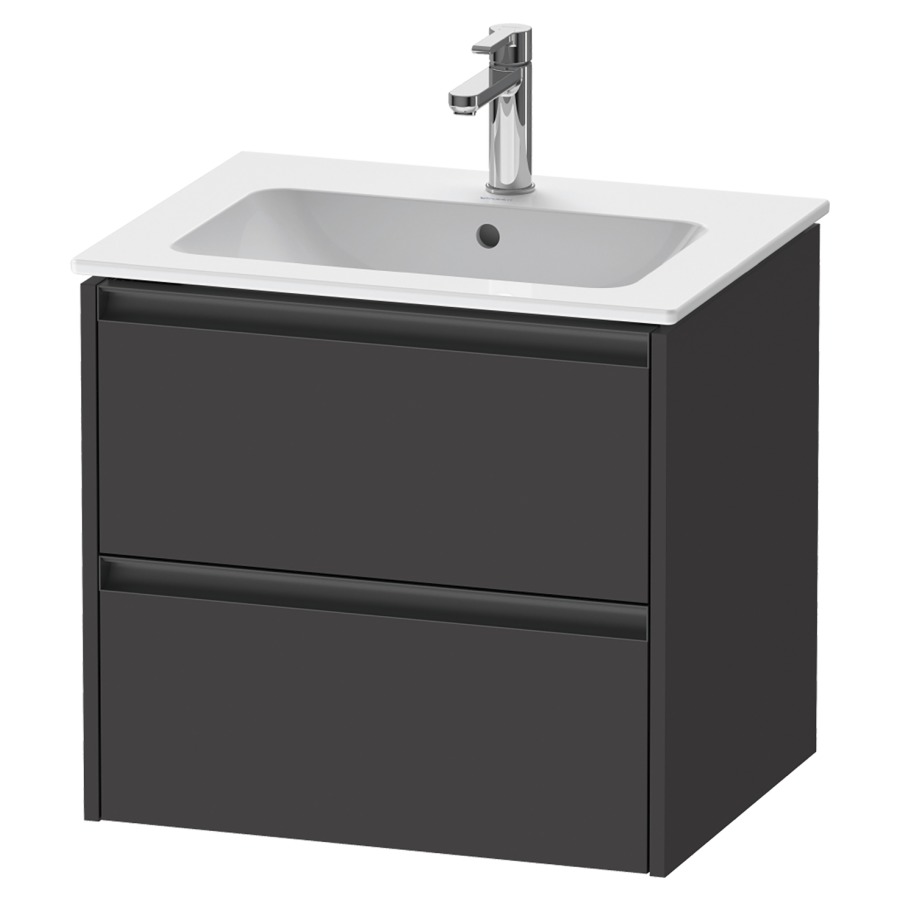 Élément inférieur KETHO.2
61,0 x 55,0 x 48,0 cm
suspendu, élément à 2 tiroirs
pour lavabo 212 329