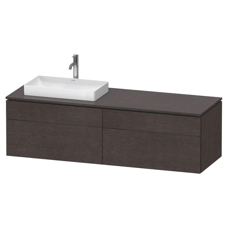 Élément inférieur L-CUBE
162,0 x 48,2 x 55,0 cm
suspendu, 2 éléments à chacun
2 tiroirs, pour lavabo
à gauche, découpe de siphon
inclus
