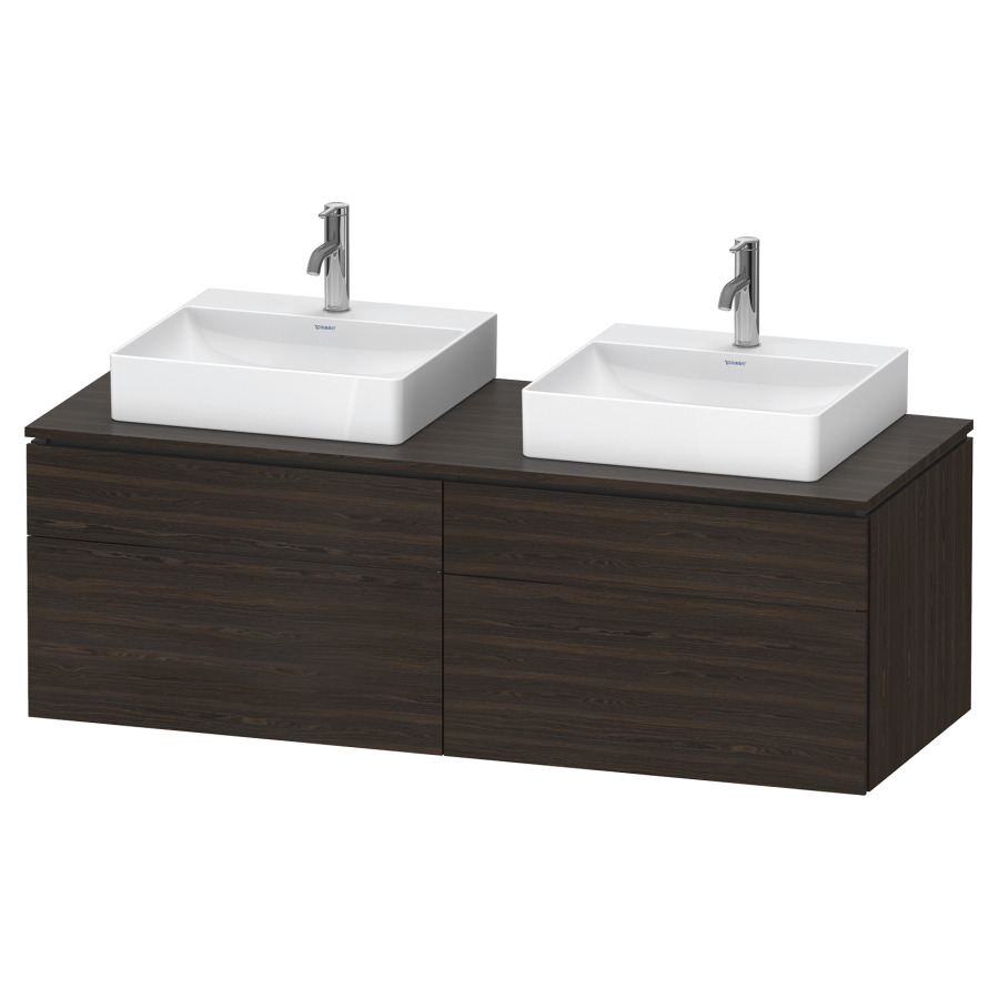 Élément inférieur L-CUBE
142,0 x 48,2 x 55,0 cm
suspendu, 2 éléments à chacun
2 tiroirs, pour 2 lavabos
découpe de siphon inclus