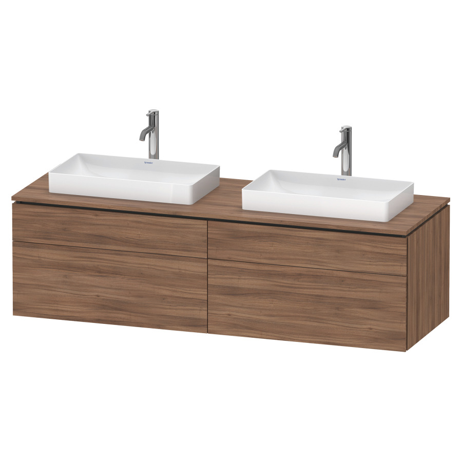 Élément inférieur L-CUBE
162,0 x 48,2 x 55,0 cm
suspendu, 2 éléments à chacun
2 tiroirs, pour 2 lavabos
découpe de siphon inclus