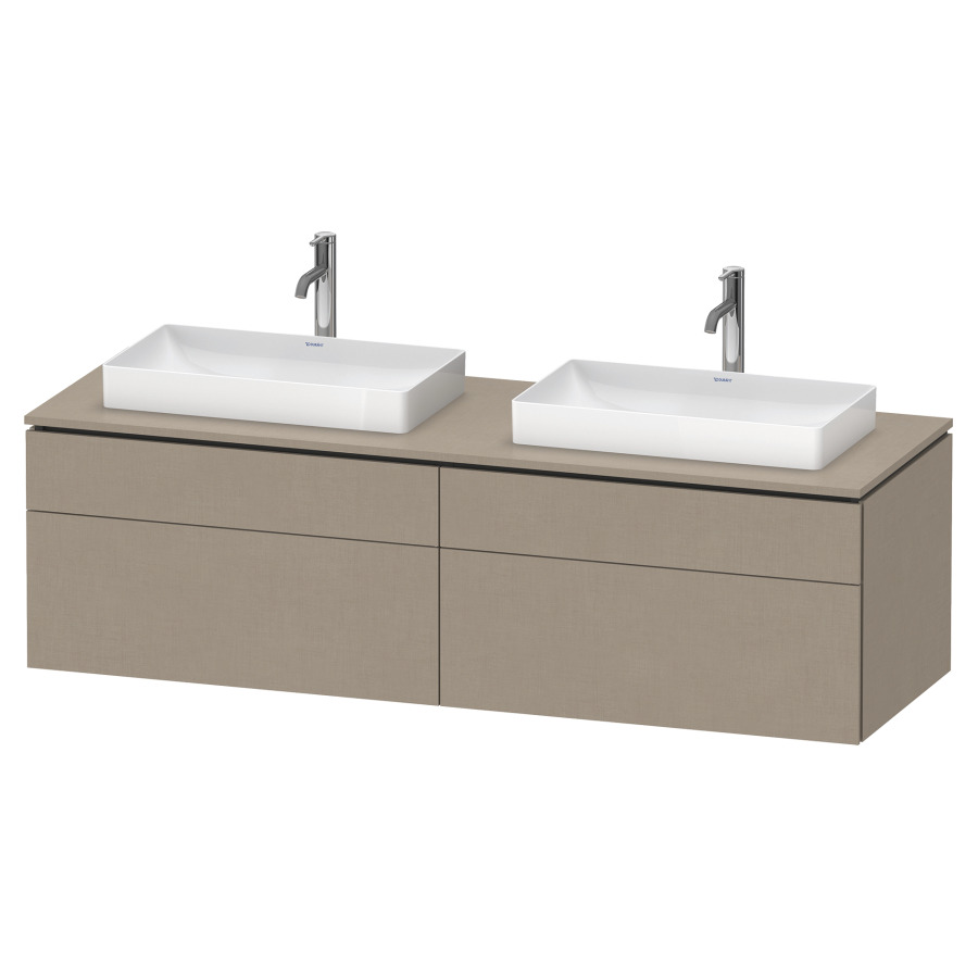 Élément inférieur L-CUBE
162,0 x 48,2 x 55,0 cm
suspendu, 2 éléments à chacun
2 tiroirs, pour 2 lavabos
découpe de siphon inclus