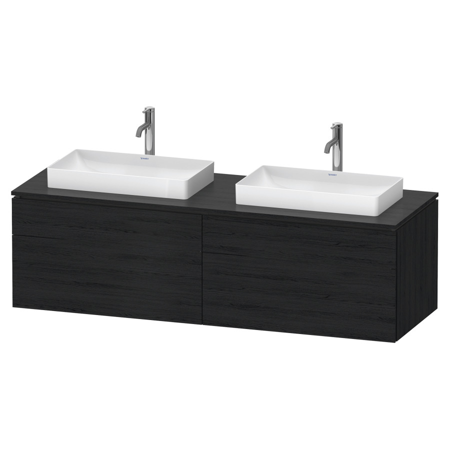 Élément inférieur L-CUBE
162,0 x 48,2 x 55,0 cm
suspendu, 2 éléments à chacun
2 tiroirs, pour 2 lavabos
découpe de siphon inclus