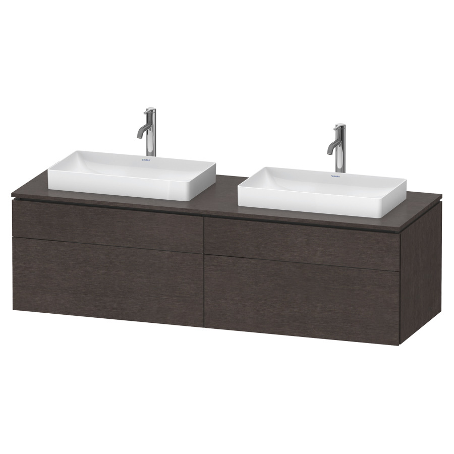 Élément inférieur L-CUBE
162,0 x 48,2 x 55,0 cm
suspendu, 2 éléments à chacun
2 tiroirs, pour 2 lavabos
découpe de siphon inclus