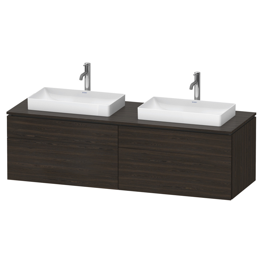 Élément inférieur L-CUBE
162,0 x 48,2 x 55,0 cm
suspendu, 2 éléments à chacun
2 tiroirs, pour 2 lavabos
découpe de siphon inclus