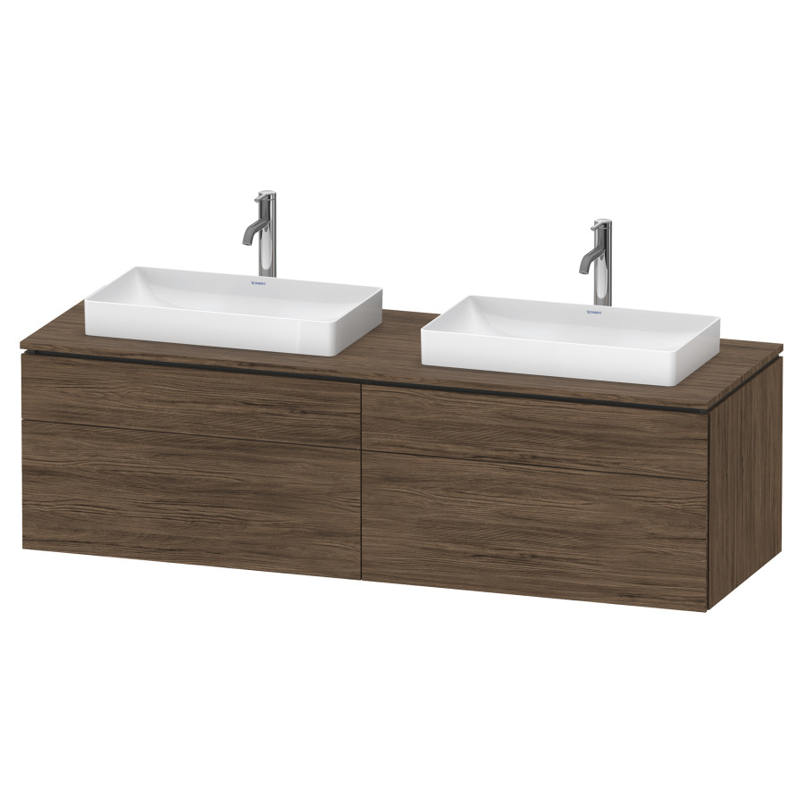 Élément inférieur L-CUBE
162,0 x 48,2 x 55,0 cm
suspendu, 2 éléments à chacun
2 tiroirs, pour 2 lavabos
découpe de siphon inclus