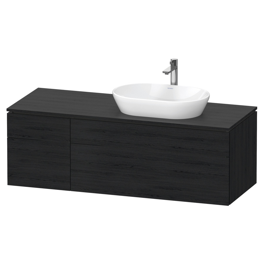 Élément inférieur L-CUBE
142,0 x 48,2 x 55,0 cm
suspendu, 2 éléments à chacun
2 tiroirs, pour lavabo
à droite, découpe de siphon
inclus