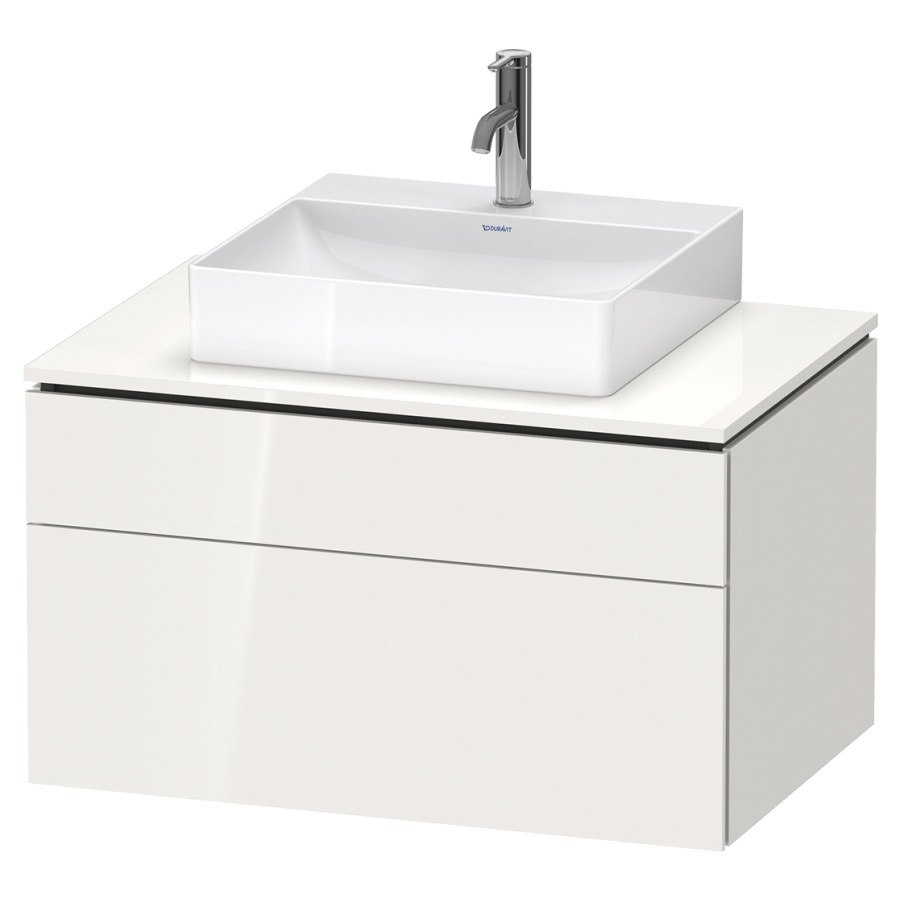 Élément inférieur L-CUBE
82,0 x 48,2 x 55,0 cm
suspendu, élément à 2 tiroirs
découpe de siphon inclus