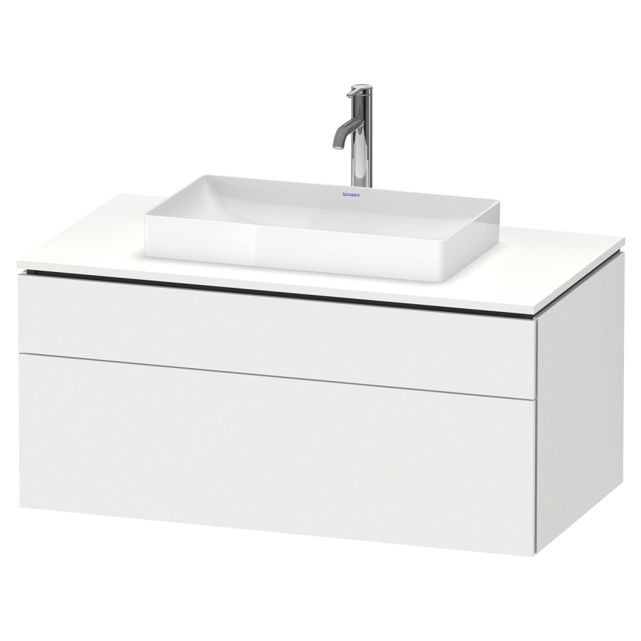Élément inférieur L-CUBE
102,0 x 48,2 x 55,0 cm
suspendu, élément à 2 tiroirs
découpe de siphon inclus