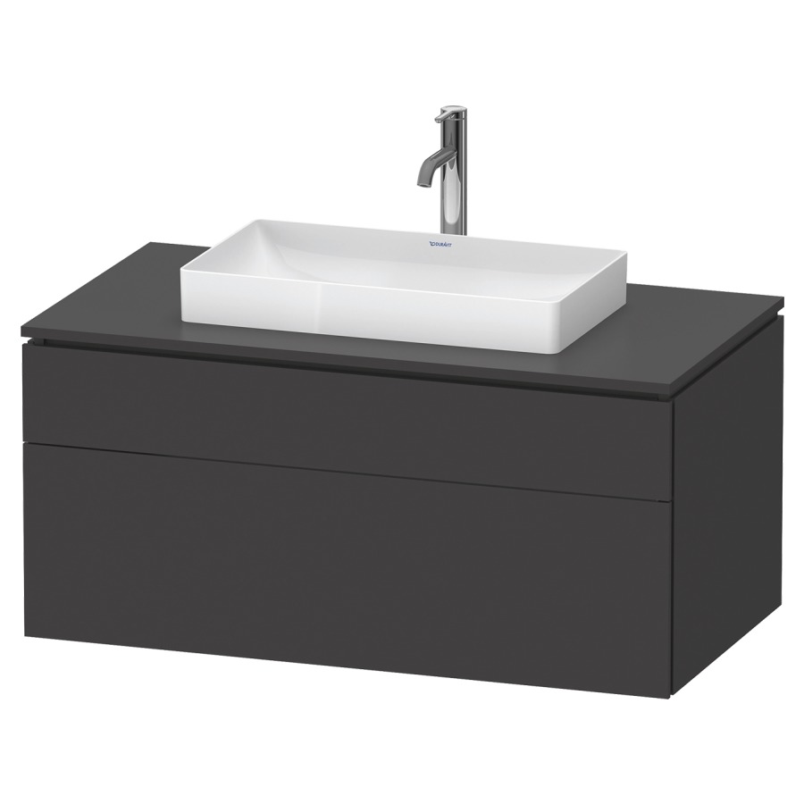 Élément inférieur L-CUBE
102,0 x 48,2 x 55,0 cm
suspendu, élément à 2 tiroirs
découpe de siphon inclus