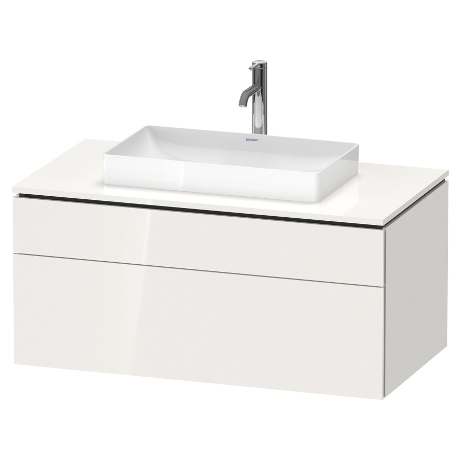 Élément inférieur L-CUBE
102,0 x 48,2 x 55,0 cm
suspendu, élément à 2 tiroirs
découpe de siphon inclus