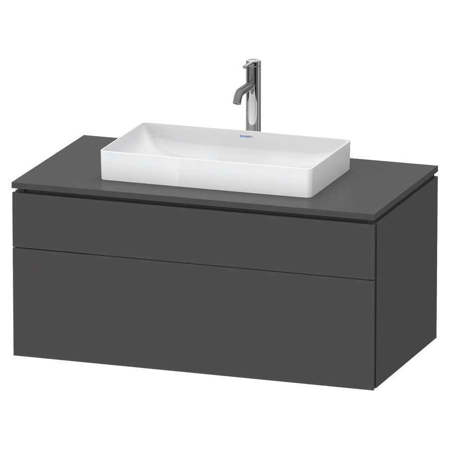 Élément inférieur L-CUBE
102,0 x 48,2 x 55,0 cm
suspendu, élément à 2 tiroirs
découpe de siphon inclus