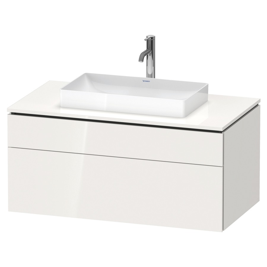 Élément inférieur L-CUBE
102,0 x 48,2 x 55,0 cm
suspendu, élément à 2 tiroirs
découpe de siphon inclus