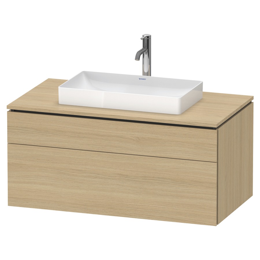 Élément inférieur L-CUBE
102,0 x 48,2 x 55,0 cm
suspendu, élément à 2 tiroirs
découpe de siphon inclus