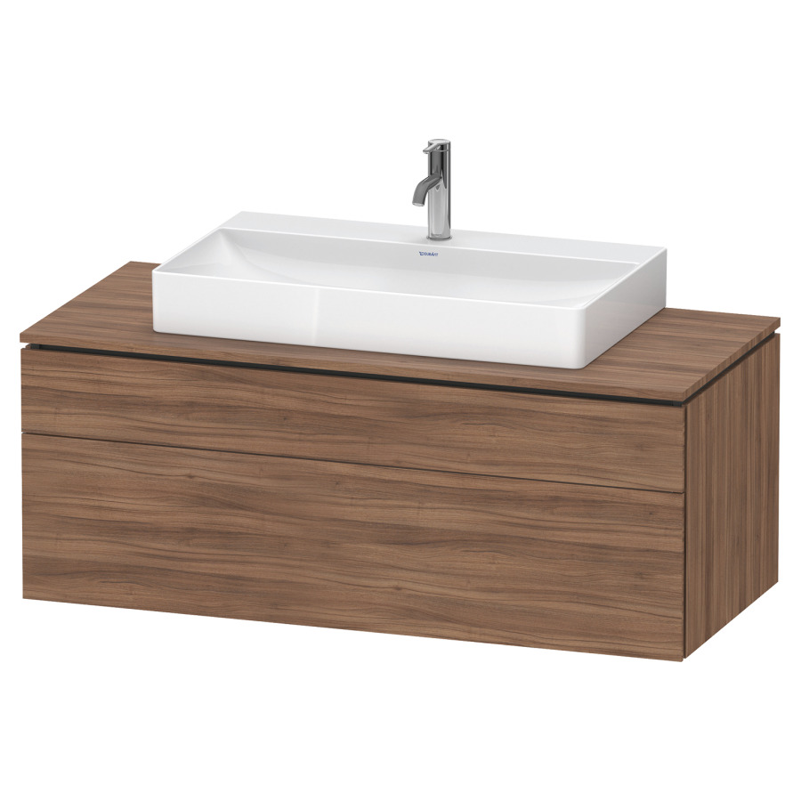 Élément inférieur L-CUBE
122,0 x 48,2 x 55,0 cm
suspendu, élément à 2 tiroirs
découpe de siphon inclus