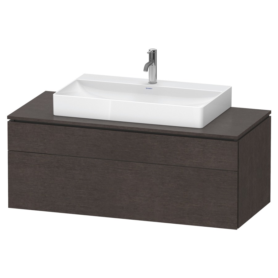 Élément inférieur L-CUBE
122,0 x 48,2 x 55,0 cm
suspendu, élément à 2 tiroirs
découpe de siphon inclus
