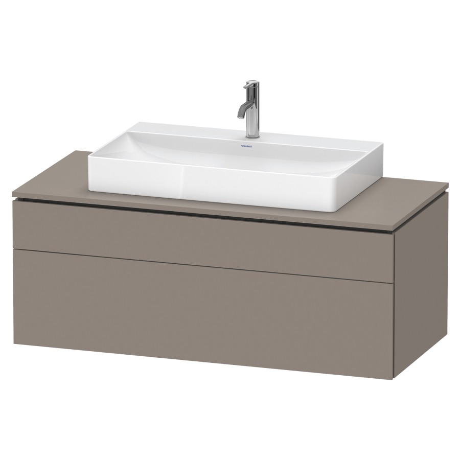 Élément inférieur L-CUBE
122,0 x 48,2 x 55,0 cm
suspendu, élément à 2 tiroirs
découpe de siphon inclus