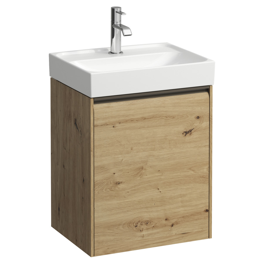 Élément inférieur MEDA
43,7 x 51,5 x 33,9 cm
armoire de tablette, 1 porte
charnière à droite, pour
lave-mains 213 130/131