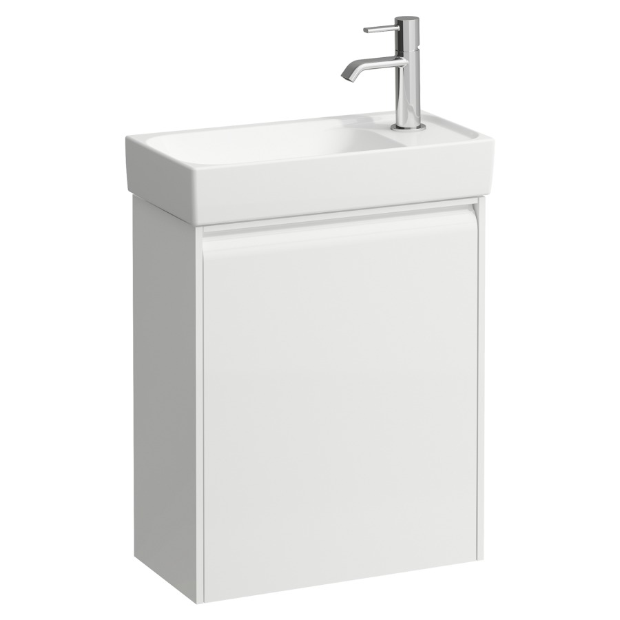 Élément inférieur MEDA
43,7 x 51,5 x 22,2 cm
armoire de tablette, 1 porte
charnière à droite, pour
lave-mains 213 134
