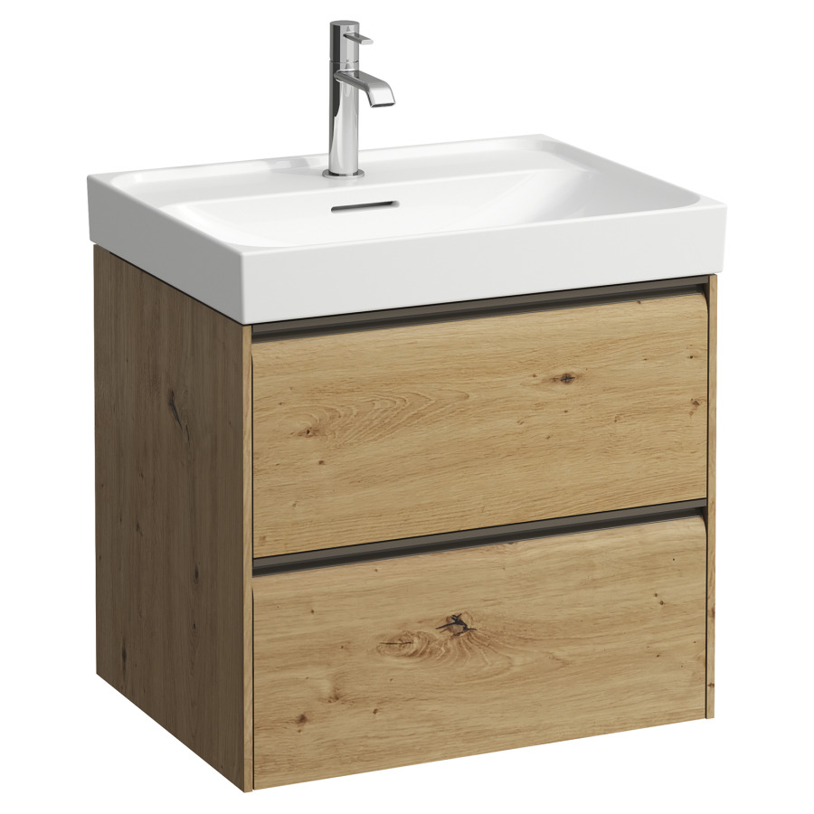 Élément inférieur MEDA
58,4 x 51,5 x 44,8 cm
élément à 2 tiroirs
pour lavabo 213 139/140