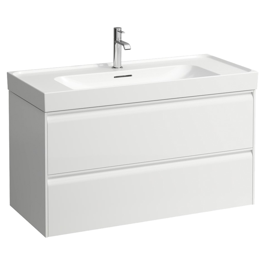 Élément inférieur MEDA
98,4 x 51,5 x 44,8 cm
élément à 2 tiroirs
pour lavabo 213 155/156