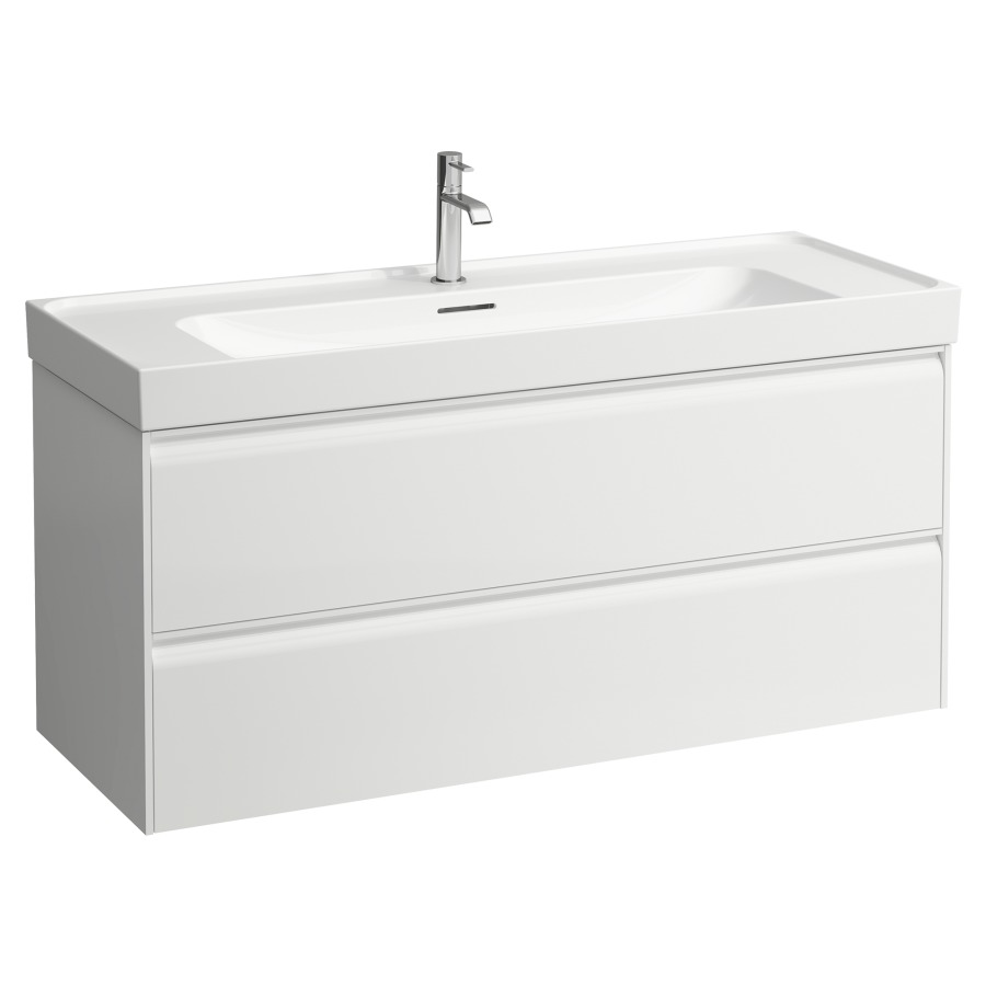 Élément inférieur MEDA
118,2 x 51,5 x 44,8 cm
élément à 2 tiroirs
pour lavabo 213 159/160