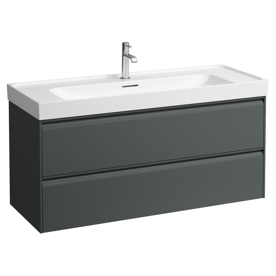 Élément inférieur MEDA
118,2 x 51,5 x 44,8 cm
élément à 2 tiroirs
pour lavabo 213 159/160