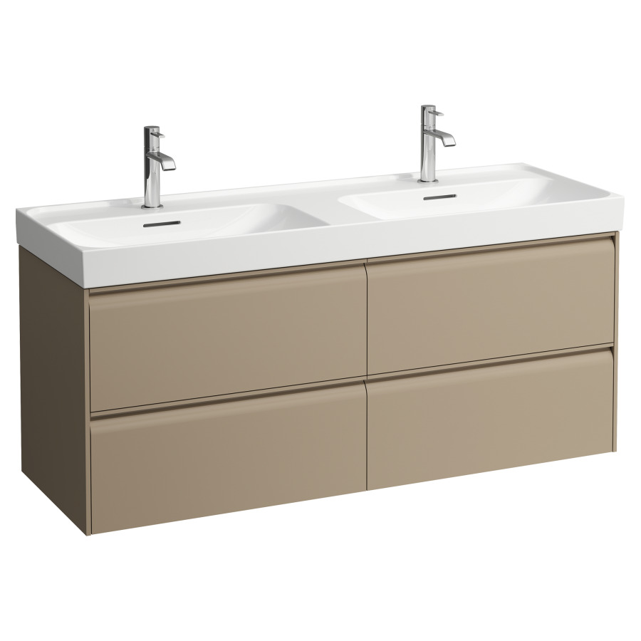 Élément inférieur MEDA
128,4 x 51,5 x 44,8 cm
2 éléments à chacune 2 tiroirs
pour lavabo double 213 161/162
