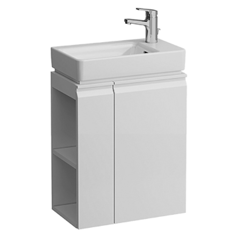Élément inférieur LAUFEN PRO S
47,0 x 60,5 x 27,5 cm
armoire de tablette, 1 porte
charnières à droite
1 étagère ouverte à gauche
1 tablette
pour lavabo 221 008
sans siphon gain de place