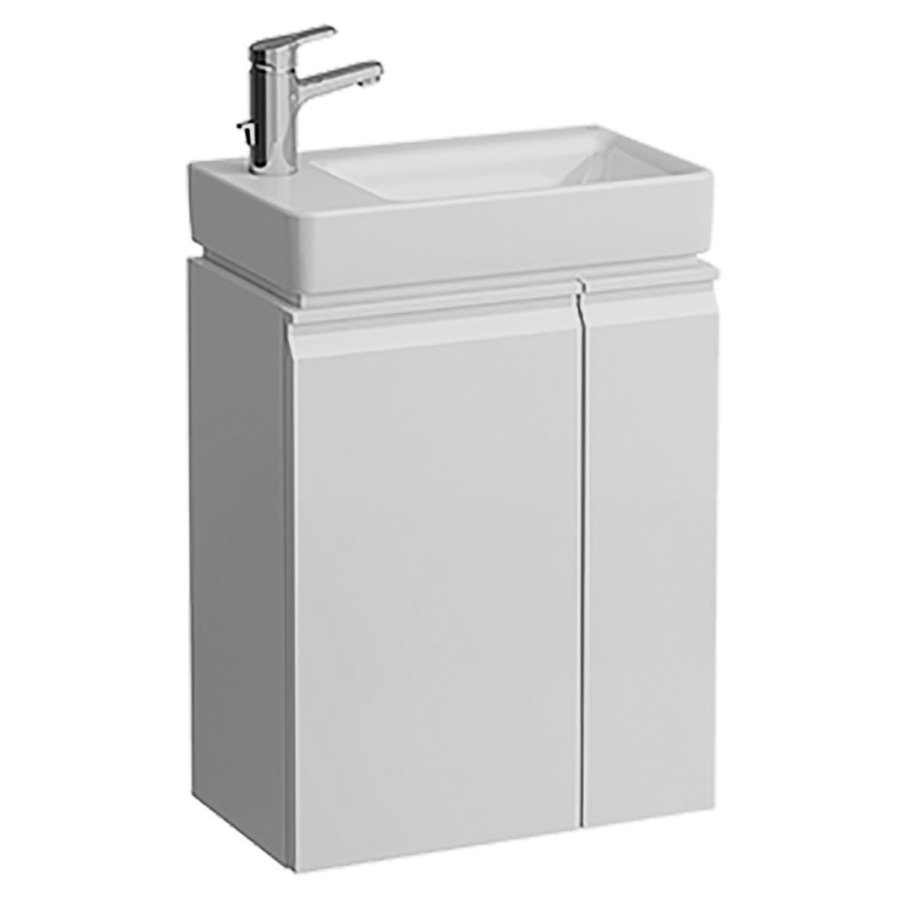 Élément inférieur LAUFEN PRO S
47,0 x 60,5 x 27,5 cm
armoire de tablette, 1 porte
charnières à gauche
1 étagère ouverte à droite
1 tablette
pour lavabo 221 009
sans siphon gain de place