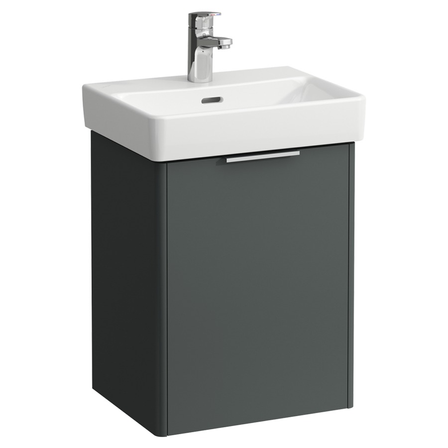 Élément inférieur BASE
41,5 x 53,0 x 32,5 cm
armoire de tablette, 1 porte
charnière à gauche
pour lave-mains 221 025