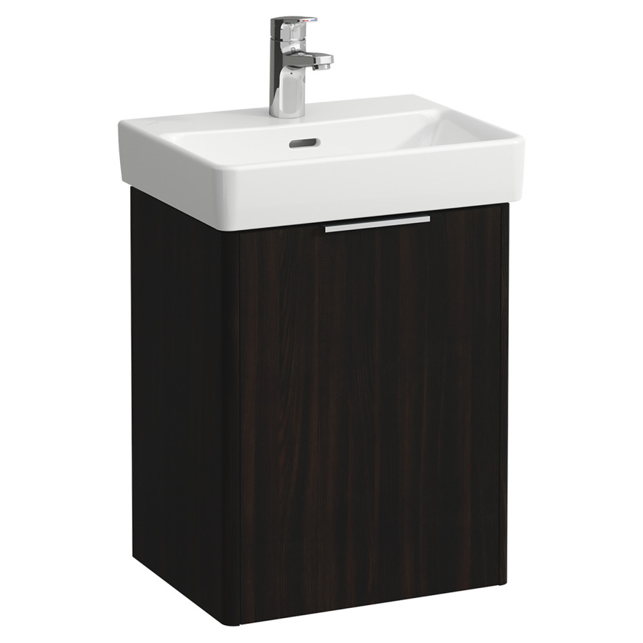 Élément inférieur BASE
41,5 x 53,0 x 32,5 cm
armoire de tablette, 1 porte
charnière à gauche
pour lave-mains 221 025