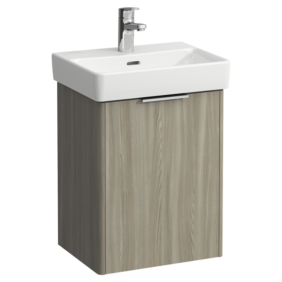 Élément inférieur BASE
41,5 x 53,0 x 32,5 cm
armoire de tablette, 1 porte
charnière à gauche
pour lave-mains 221 025