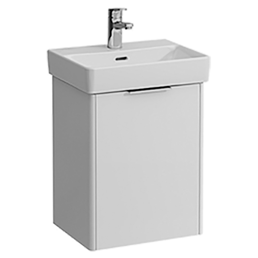 Élément inférieur BASE
41,5 x 53,0 x 32,5 cm
armoire de tablette, 1 porte
charnière à droite
pour lave-mains 221 025