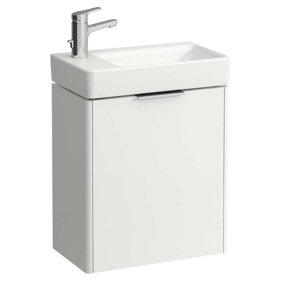 Élément inférieur BASE
46,0 x 53,0 x 26,5 cm
armoire de tablette, 1 porte
charnière à gauche
pour lave-mains 221 009