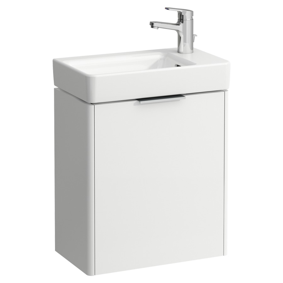 Élément inférieur BASE
46,0 x 53,0 x 26,5 cm
armoire de tablette, 1 porte
charnière à droite
pour lave-mains 221 008