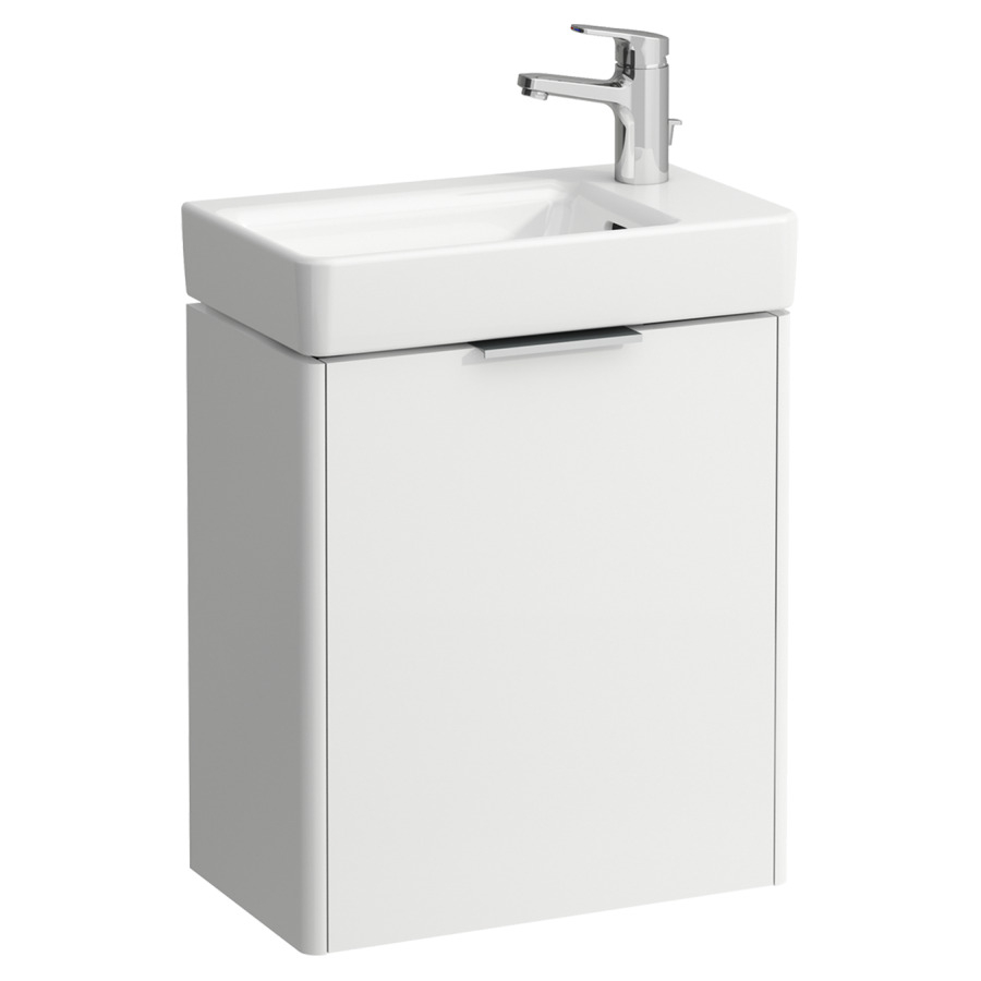 Élément inférieur BASE
46,0 x 53,0 x 26,5 cm
armoire de tablette, 1 porte
charnière à droite
pour lave-mains 221 008