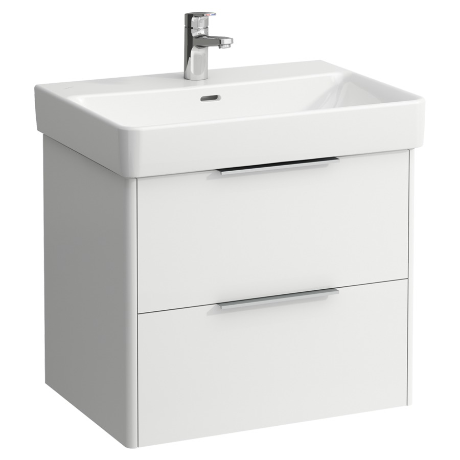 Élément inférieur BASE
61,5 x 53,0 x 44,0 cm
élément à 2 tiroirs
pour lavabo 212 069