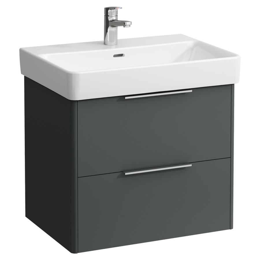 Élément inférieur BASE
61,5 x 53,0 x 44,0 cm
élément à 2 tiroirs
pour lavabo 212 069