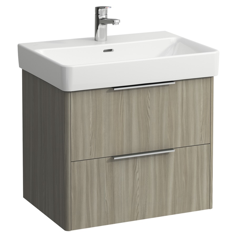 Élément inférieur BASE
61,5 x 53,0 x 44,0 cm
élément à 2 tiroirs
pour lavabo 212 069