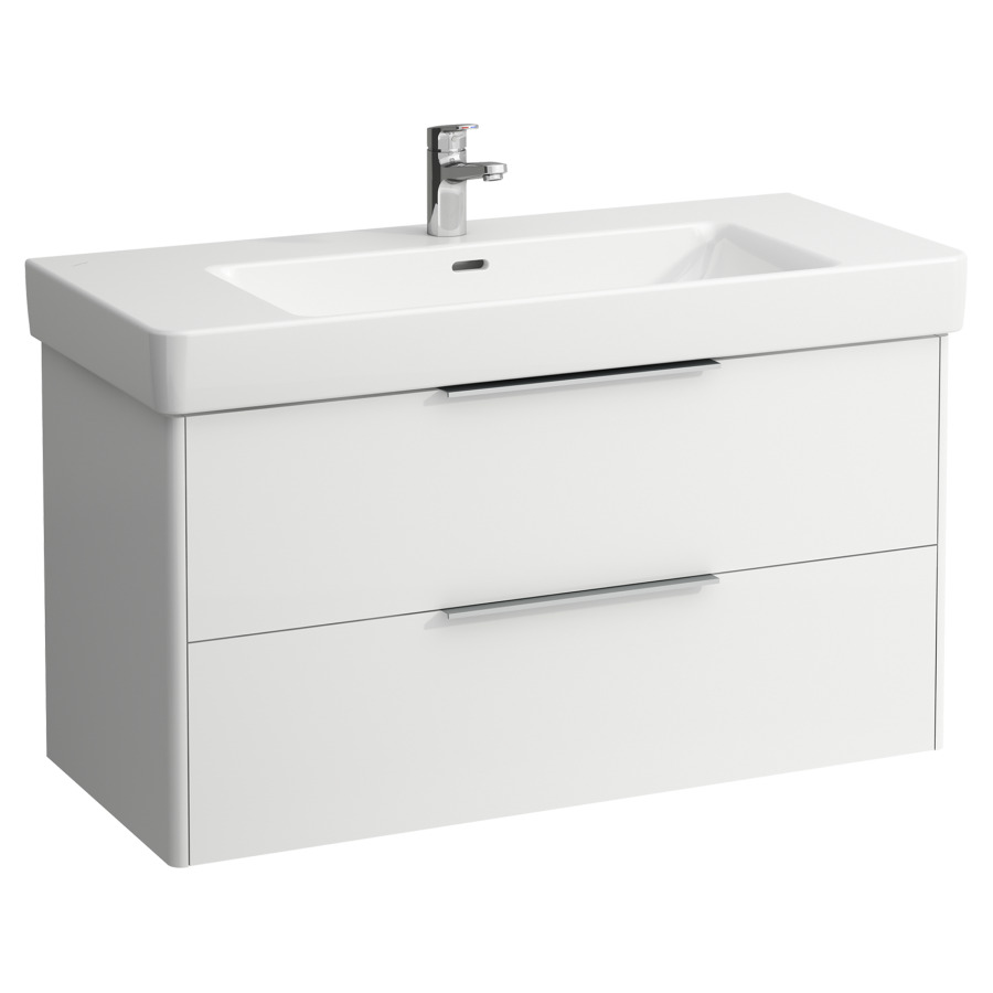 Élément inférieur BASE
101,0 x 53,0 x 44,0 cm
élément à 2 tiroirs
pour lavabo 212 077