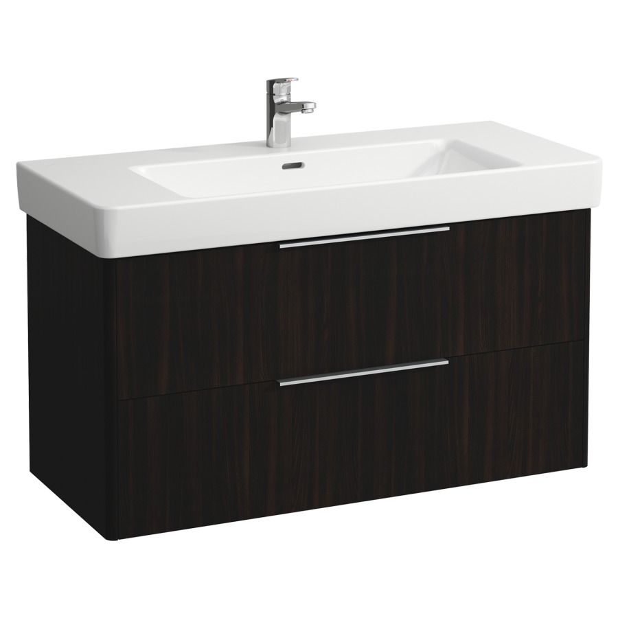 Élément inférieur BASE
101,0 x 53,0 x 44,0 cm
élément à 2 tiroirs
pour lavabo 212 077